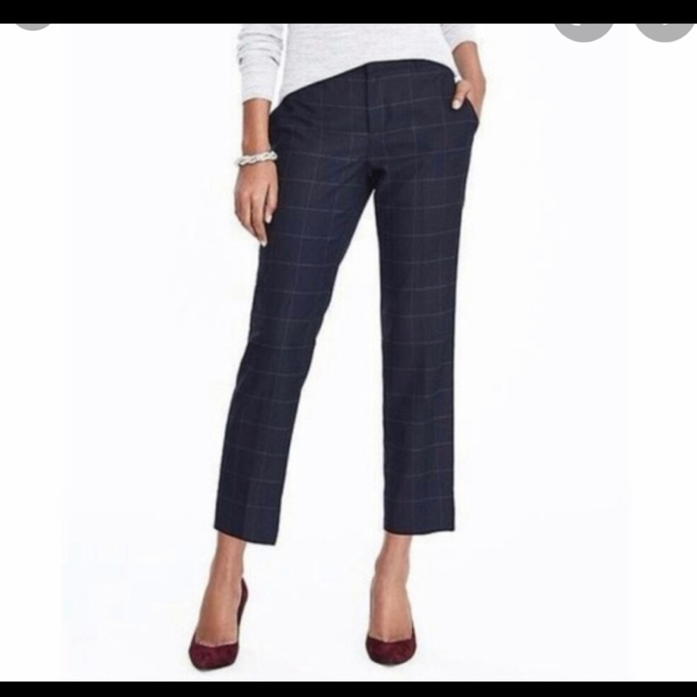 Banana Republic Avery Windowpane pants 6S